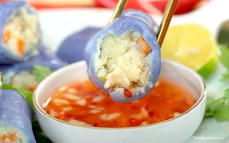 Cach lam banh hoa dau biec hap nhan thit khoai tay nghien