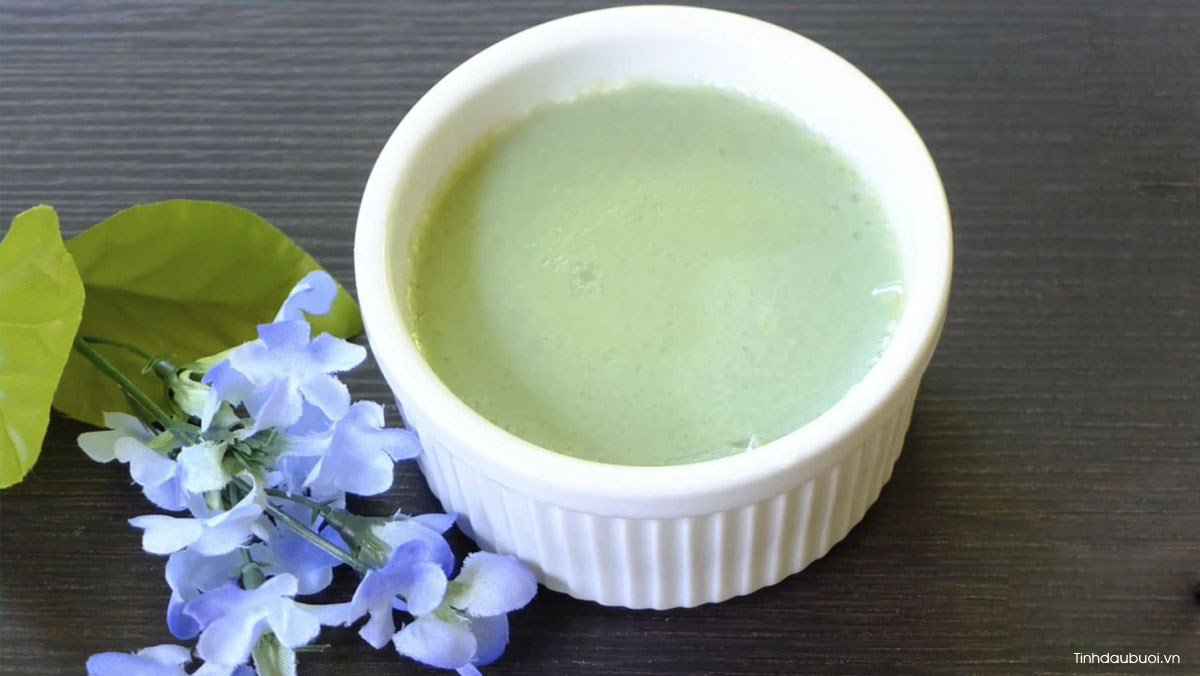 Bánh flan hoa đậu biếc banh flan hoa dau biec