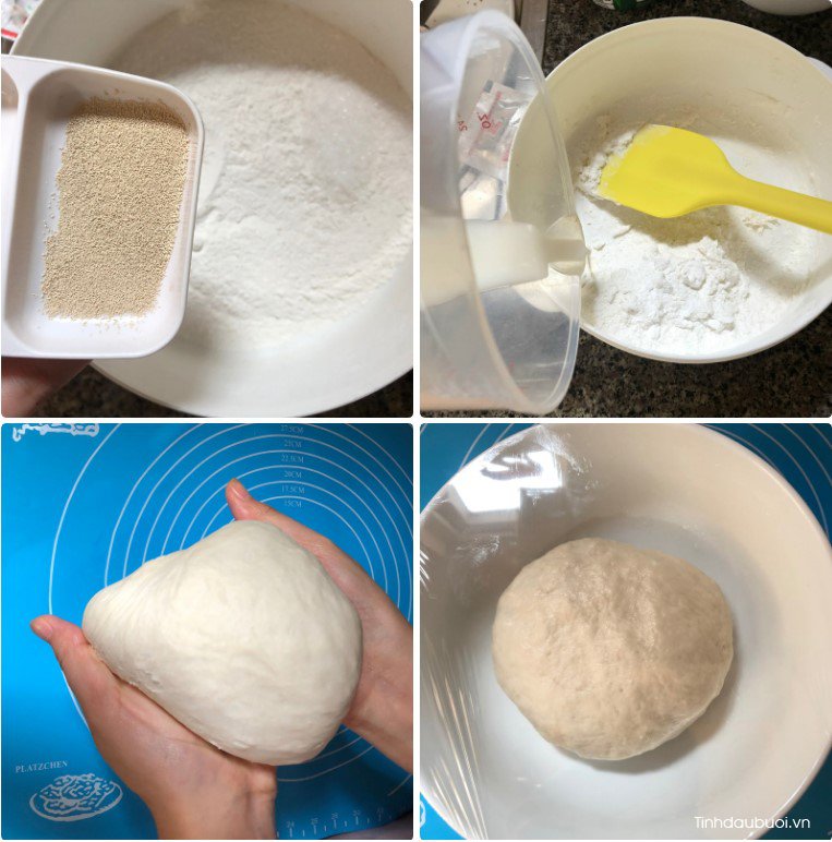 cach lam banh bao hoa dau biec