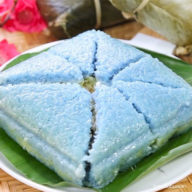 cach lam banh chung hoa dau biec
