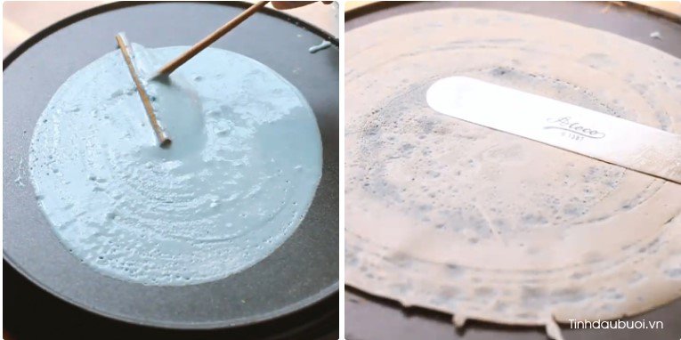 cach lam banh crepe ngan lop hoa dau biec