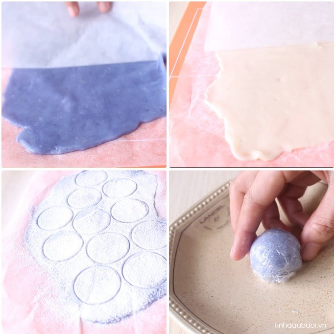 cach lam banh mochi hoa dau biec