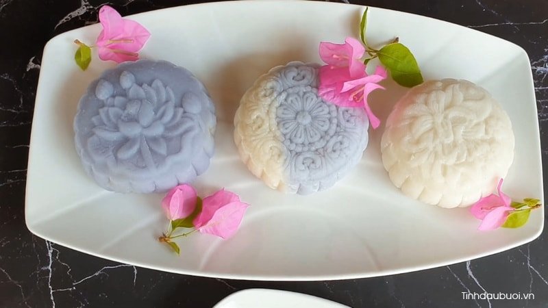 hoa đậu biếc làm bánh trung thu hoa dau biec lam banh trung thu