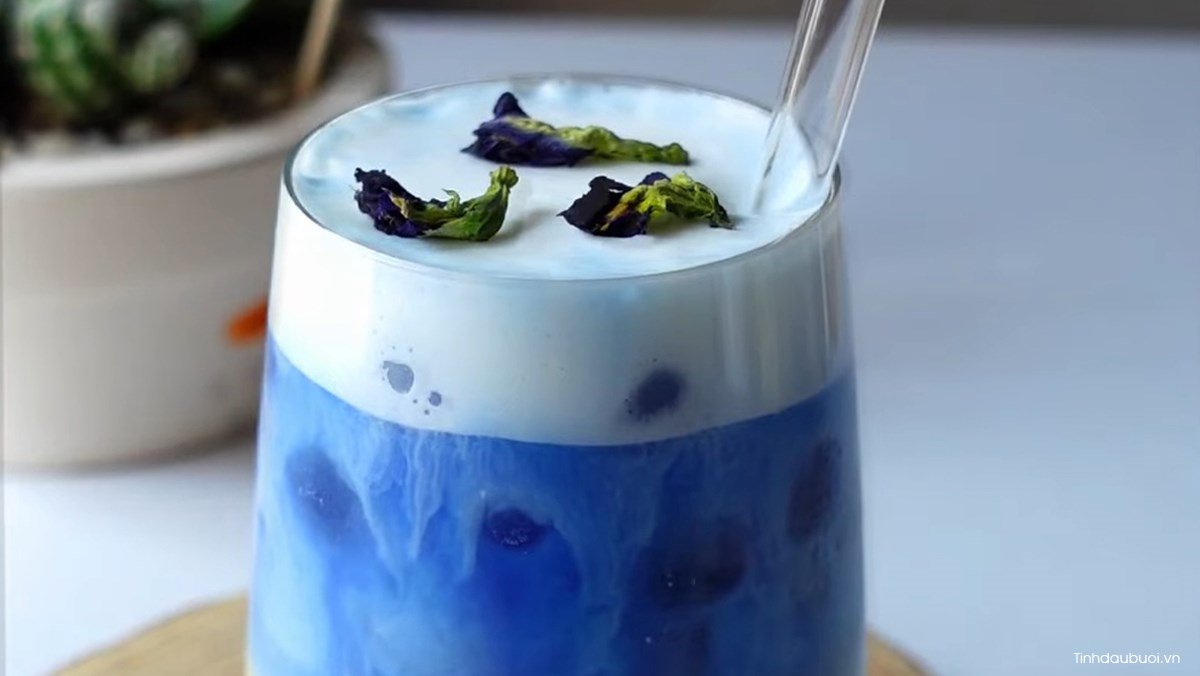 trà sữa hoa đậu biếc tra sua hoa dau biec