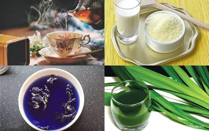 Cách làm trà sữa sâm dứa hoa đậu biếc