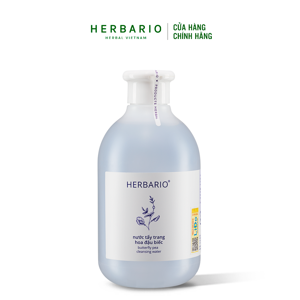 Nước tẩy trang Hoa Đậu Biếc Herbario 300ml giảm lão hóa da